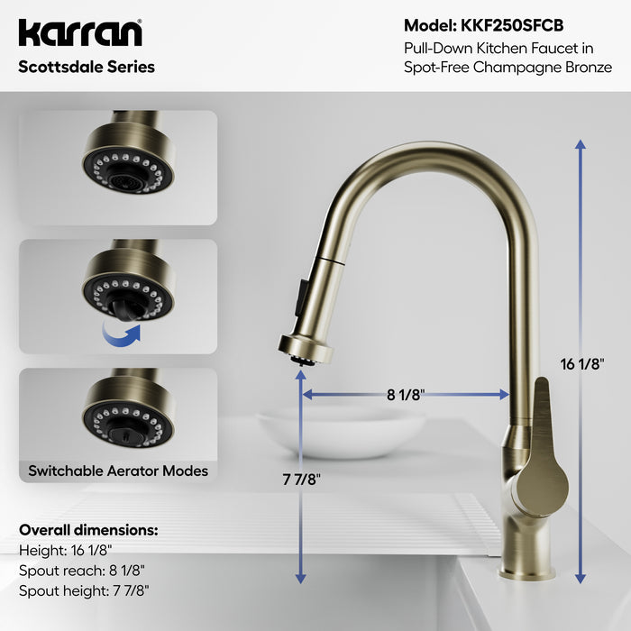 KKF250SFCB Dimensions