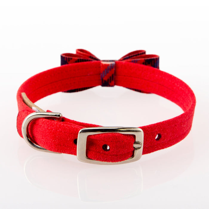 Scotty Big Bow Chestnut Plaid Collar