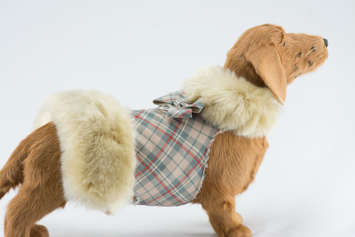 Scotty Doe Plaid Fur Coat