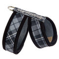 Scotty Tinkie Crystal Rocks Harness Charcoal Plaid with Black Trim