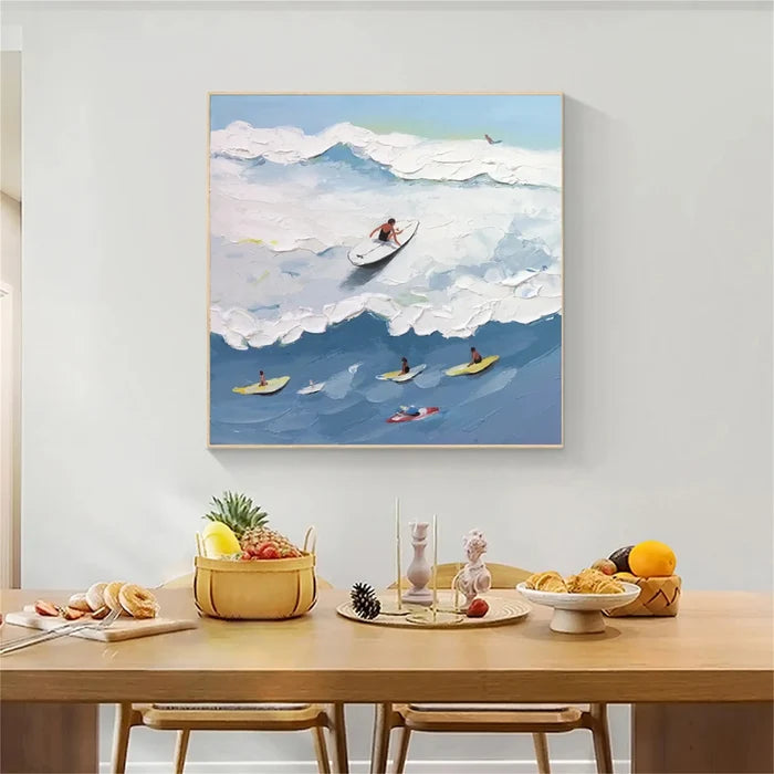 Seascape and Snowy Peak Painting #SP017