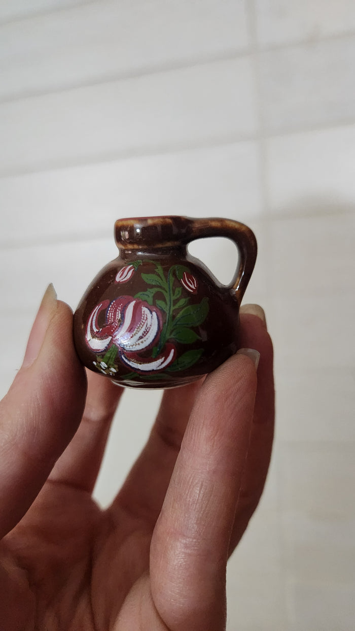 Set of 5 Reutter Porzellan Germany Miniature Floral Pitchers/Jugs