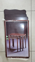 set of three traditional-style mahogany nesting tables
