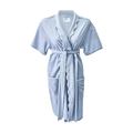 Short Scallop Lightweight Robe, Blue