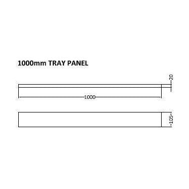 [BETR71A] Shower Tray Leg Set & Plinth Kit - Slate Grey - 1000mm x 1000mm Panel - Technical Drawing