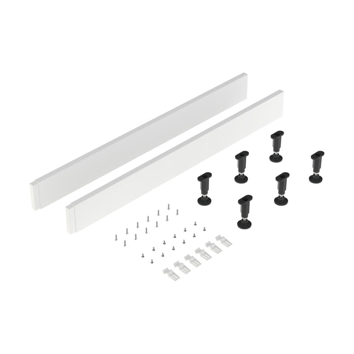 [BETRLEGA] Shower Tray Leg Set & Plinth Kit - White - 1000mm Panel - Cutout