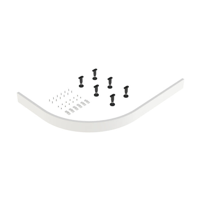 [BETRLEGB] Shower Tray Leg Set & Plinth Kit - White - 900mm Panel - Cutout