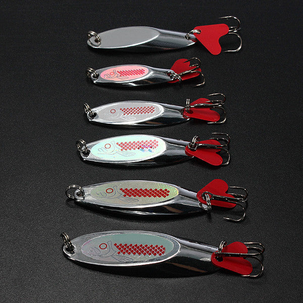 Silver Angled Miter Iron Copper Metal Sequins Lure Lure - GhillieSuitShop
