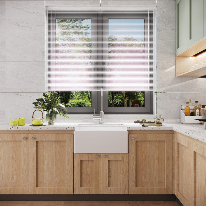 [BKS201] Single Bowl Fireclay Ceramic Butler Kitchen Sink - 595mm - Multiple Colours - Lifestyle 1