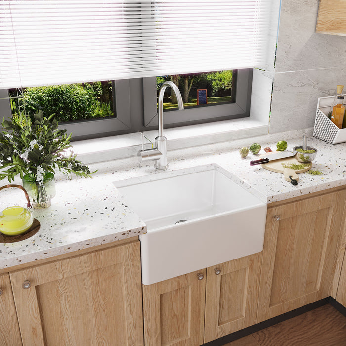 [BKS201] Single Bowl Fireclay Ceramic Butler Kitchen Sink - 595mm - Multiple Colours - Lifestyle 3
