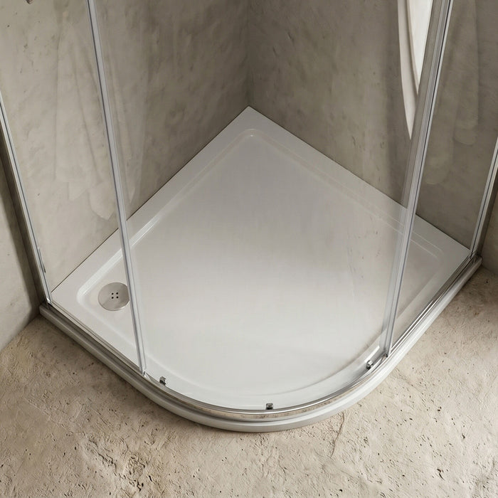 [BETSR102] Slip Resistant Slimline Offset Quadrant Shower Tray - Choice of Size and Orientation - Silo