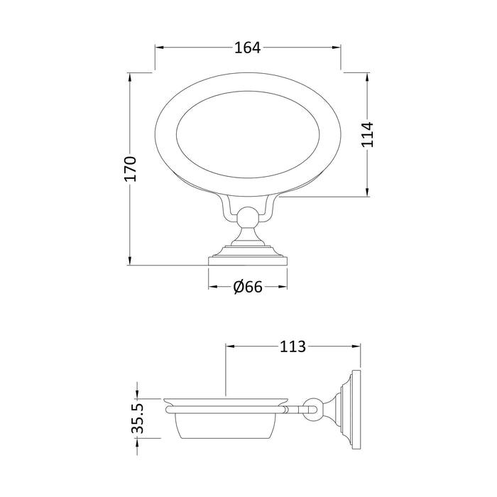 [BAHA303] Soap Dish - Technical Drawing