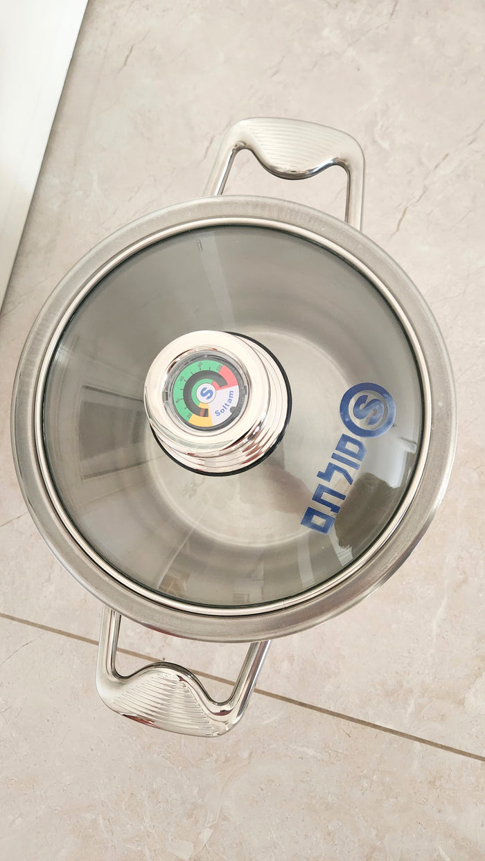 Soltam Stainless Steel 18/10 Stockpot with Thermostat Glass Lid