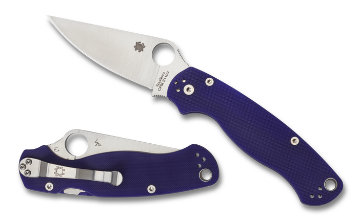 Spyderco Paramilitary 2 - Blue/Purple G10 - CPM-S110V - C81GPDBL2 - SNK/WTO - Home Office