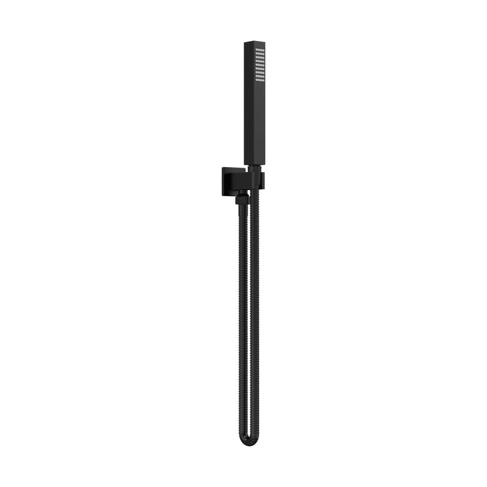 [BSHS4264] Square Outlet Elbow, Parking Bracket & Shower Handset - Matt Black - Cutout