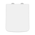 [BCOP198] Square Soft Close Toilet Seat with Top Fix Hinge, Choice of Cover Caps Finish - Cutout