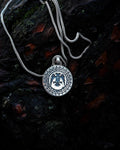Sterling Silver Engraved Seljuk Eagle & Tribal Emblem Necklace