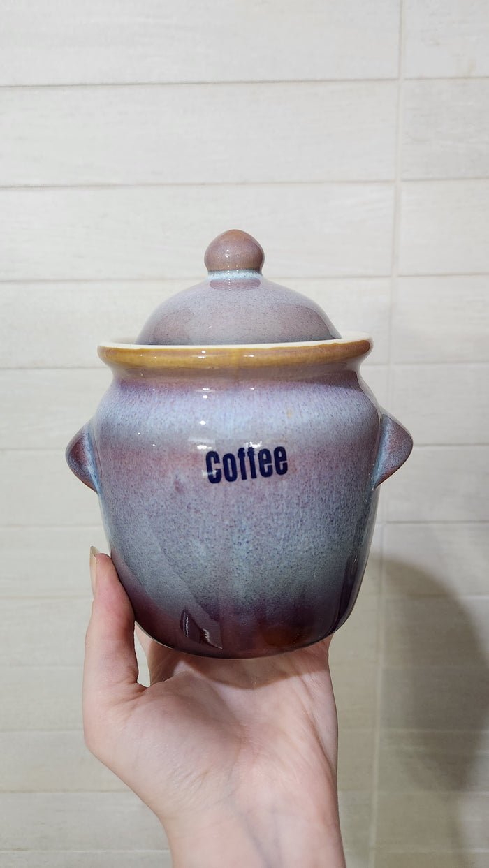 Stoneware Kitchen Canister Set – Reactive Glaze Jars with Silicone Seals