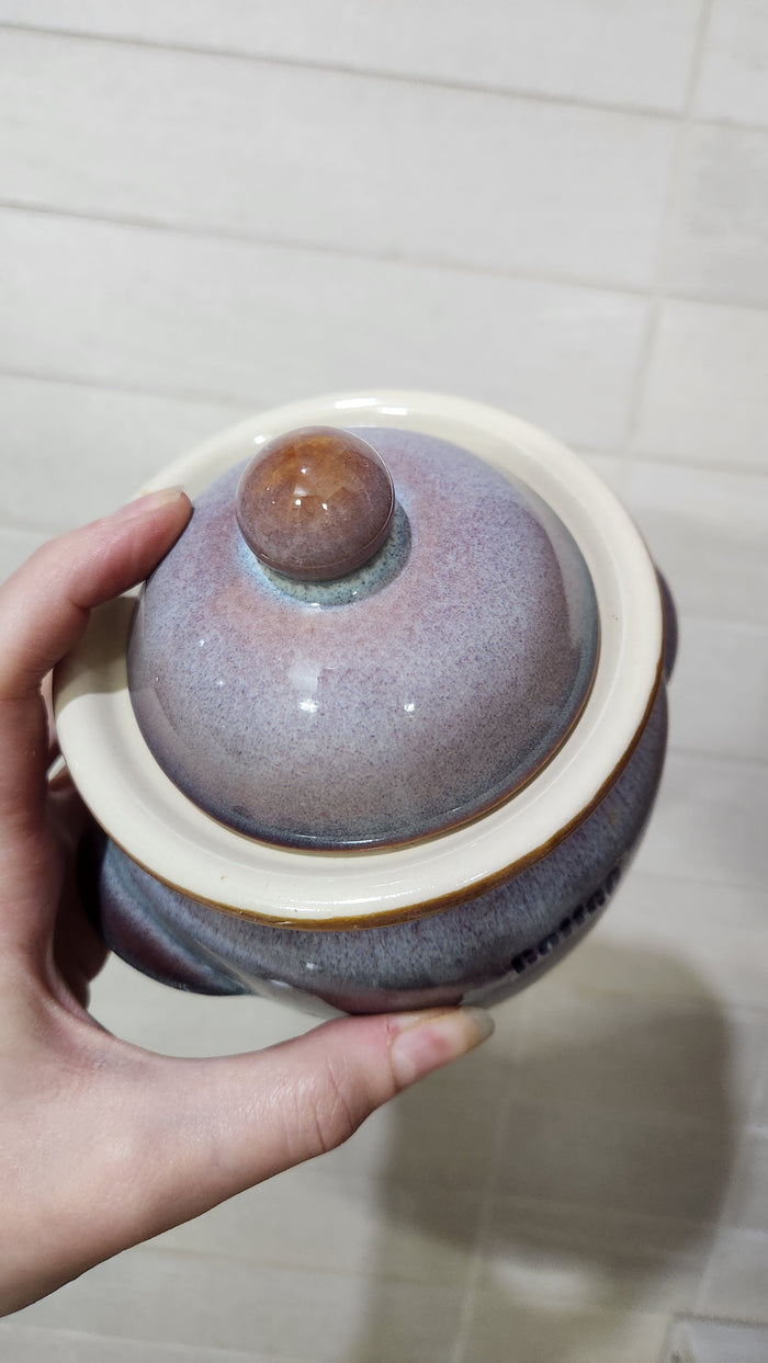 Stoneware Kitchen Canister Set – Reactive Glaze Jars with Silicone Seals
