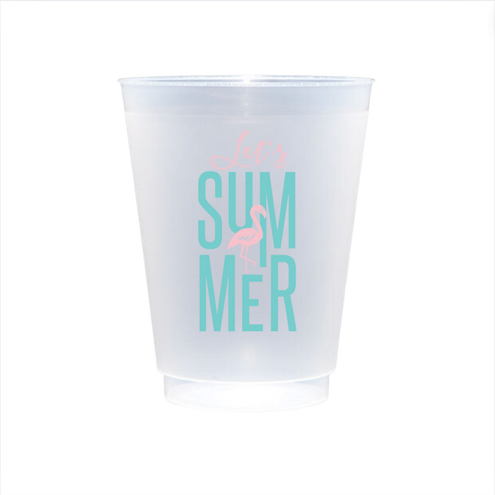Summer Flamingo Shatterproof Cups