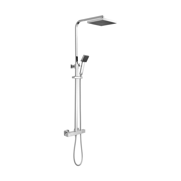 [BSTK386] Swinscoe Square Thermostatic Shower Kit with Fixed Head & Adjustable Handset - Multiple Colours Available - Cutout