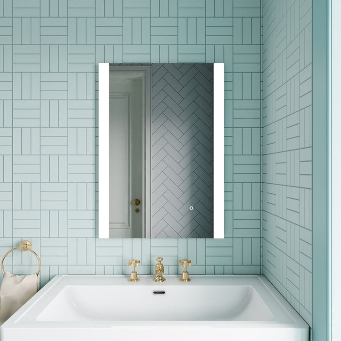 [BMAM601] Talke Contemporary Rectangular LED Illuminated Touch Sensor Mirror with Demister, 700mm x 500mm - Lifestyle 1