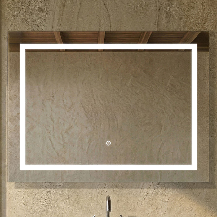 [BMLD506] Talke Rectangular Landscape LED Illuminated Touch Sensor Mirror with Demister, 800 x 500mm - Silo