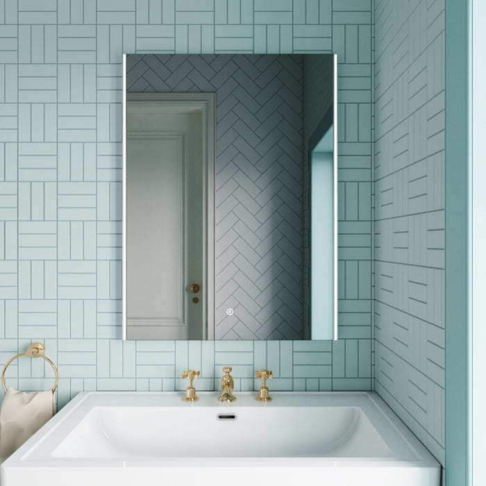 [BMAM604] Talke Rectangular LED Ambient Illuminated Touch Sensor Mirror with Demister, 800 x 600mm - Lifestyle 1