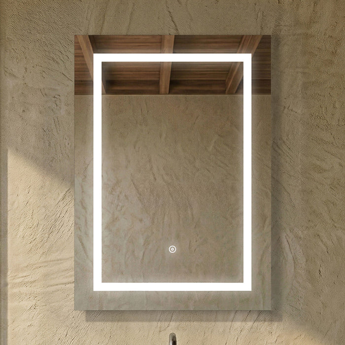 [BMLD505] Talke Rectangular LED Framed Illuminated Touch Sensor Mirror with Demister, 700mm x 500mm - Silo