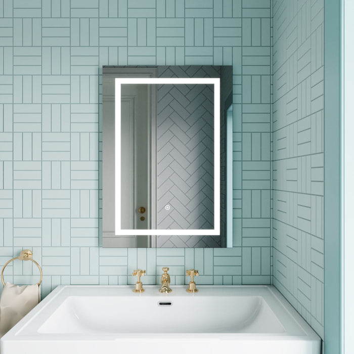 [BMLD505] Talke Rectangular LED Framed Illuminated Touch Sensor Mirror with Demister, 700mm x 500mm - Lifestyle 1