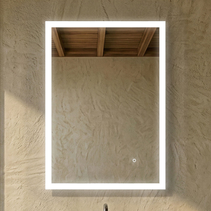 [BMAM602] Talke Rectangular LED Illuminated Touch Sensor Minimalist Mirror with Demister, 700 x 500mm - Silo