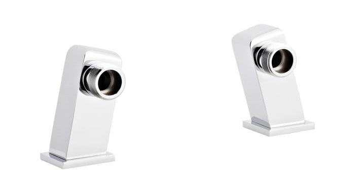 [BTSX323] Tap Accessories Square Minimalist Inlet Legs, Pair - Chrome - Cutout