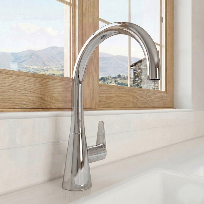 [BKTS305SL] Tatenhill Kitchen Mono Sink Mixer Tap - Single or Dual Lever, Choice of Colour - Silo