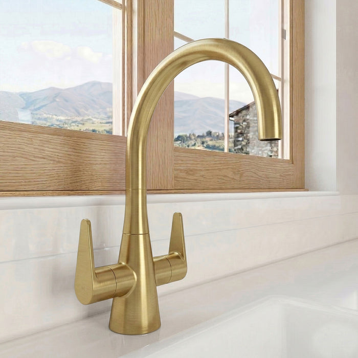 [BKTS805DL] Tatenhill Kitchen Mono Sink Mixer Tap - Single or Dual Lever, Choice of Colour - Silo