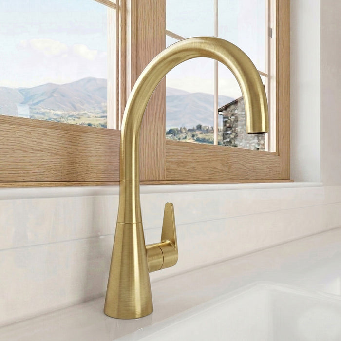 [BKTS805SL] Tatenhill Kitchen Mono Sink Mixer Tap - Single or Dual Lever, Choice of Colour - Silo