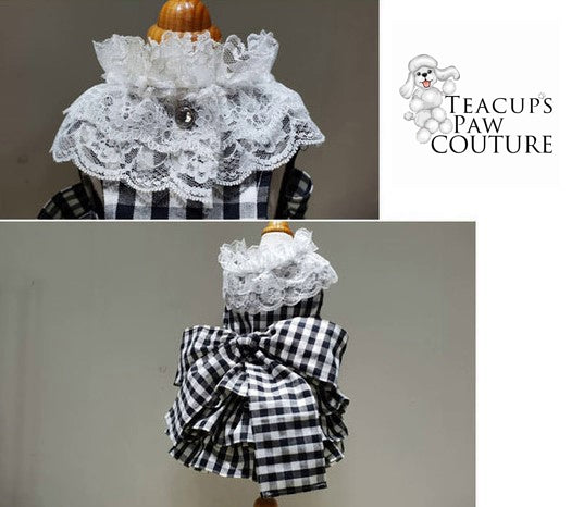 The Gingham & Lace Dog Dress