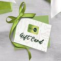 GreenPan e-gift card with green ribbon design on a white and green background.