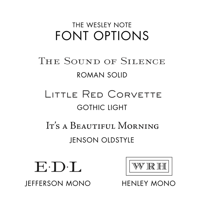 The Wesley Note