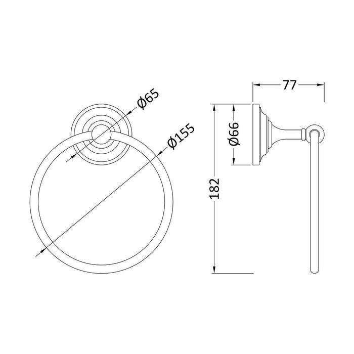 [BAHA302] Towel Ring - Technical Drawing