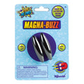Toy Science Magna Buzz by Toy Science features two shiny hematite magnets on a purple circle, packaged on a blue card with magnet hazard and warning text. This STEM toy makes an electrifying buzzing sound.