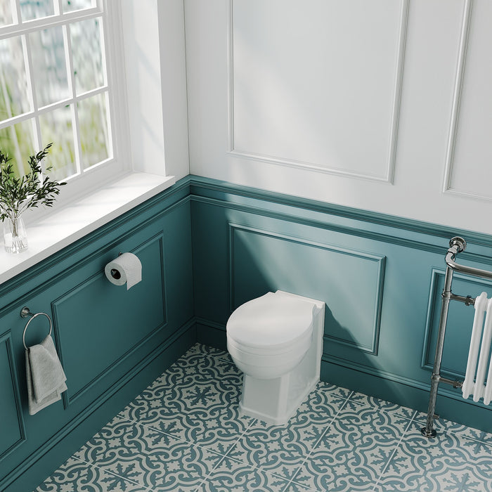 [BCHA806] Traditional Back to Wall Toilet Pan, Classic White Ceramic WC with Timeless Bathroom Design by Balterley - Lifestyle 2