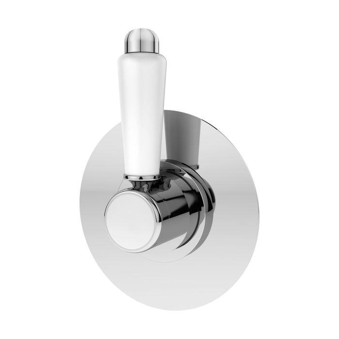 [BSBAWD14] Traditional Concealed Lever Handle 2/3/4 Way Shower Diverter - Chrome - Cutout