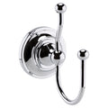 [BAHA311] Traditional Double Robe Hook - Chrome - Cutout
