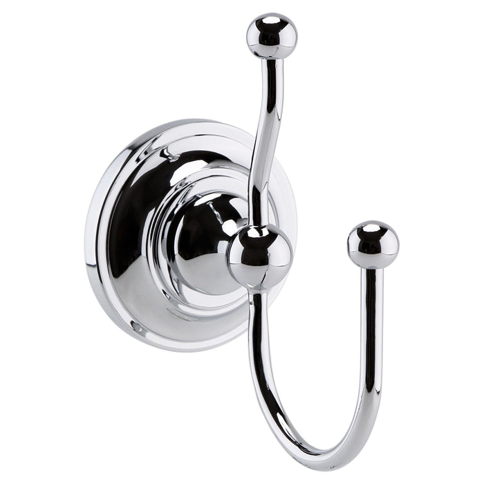 [BAHA311] Traditional Double Robe Hook - Chrome - Cutout