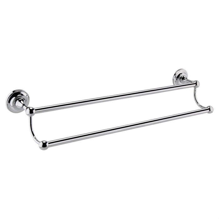 [BAHA307] Traditional Wall Mounted Double Towel Rail - Chrome - Cutout