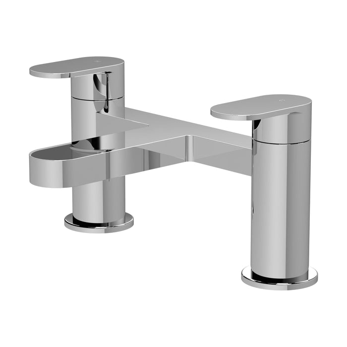 [BTA303] Tresscott Contemporary Round Deck Mounted Bath Filler Tap, Choice of Colour - Cutout