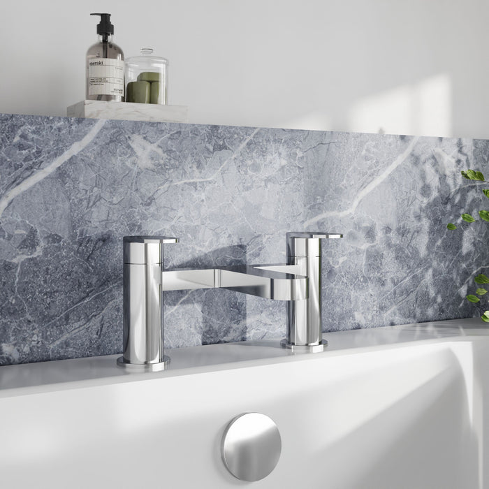 [BTA303] Tresscott Contemporary Round Deck Mounted Bath Filler Tap, Choice of Colour
