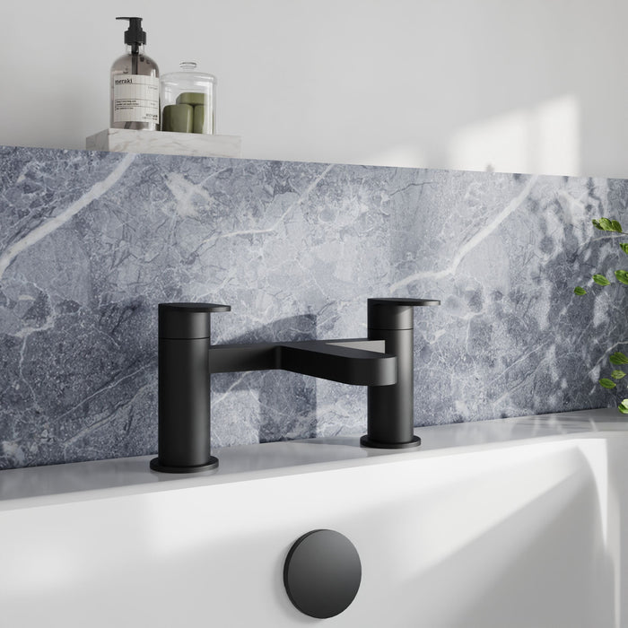 [BTA403] Tresscott Contemporary Round Deck Mounted Bath Filler Tap, Choice of Colour
