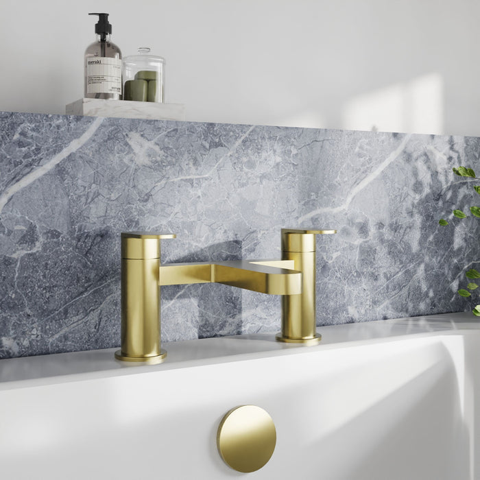 [BTA803] Tresscott Contemporary Round Deck Mounted Bath Filler Tap, Choice of Colour