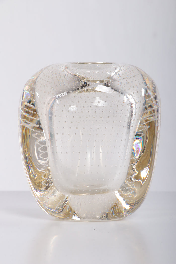 Triangular Vase (Spijkerbol) by A.D. Copier, Leerdam, 1960, Netherlands